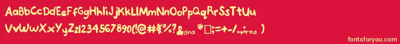 fuente Joannedeoxyribose – Fuentes Amarillas Sobre Fondo Rojo