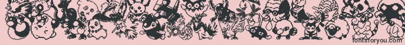 Pokpix3 Font – Black Fonts on Pink Background