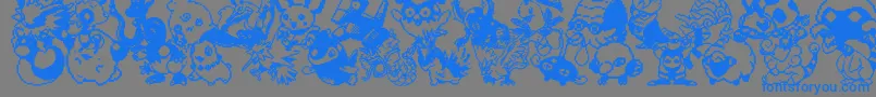 Pokpix3 Font – Blue Fonts on Gray Background