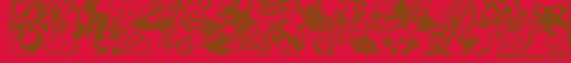 Pokpix3 Font – Brown Fonts on Red Background