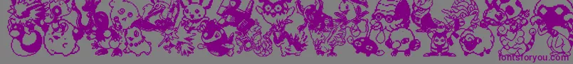Pokpix3 Font – Purple Fonts on Gray Background