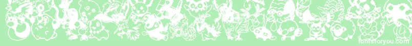 Pokpix3 Font – White Fonts on Green Background
