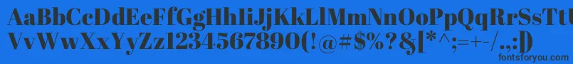 AbrilFatface Font – Black Fonts on Blue Background