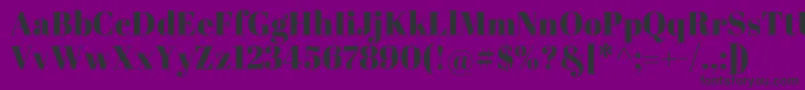 フォントAbrilFatface – 紫の背景に黒い文字