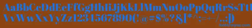 AbrilFatface Font – Blue Fonts on Brown Background