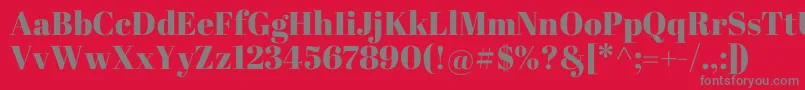 AbrilFatface Font – Gray Fonts on Red Background