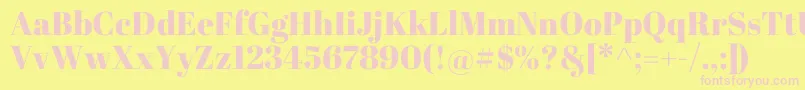 AbrilFatface Font – Pink Fonts on Yellow Background