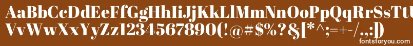 AbrilFatface Font – White Fonts on Brown Background
