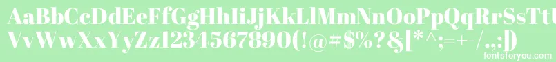 AbrilFatface Font – White Fonts on Green Background