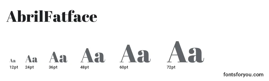 Размеры шрифта AbrilFatface