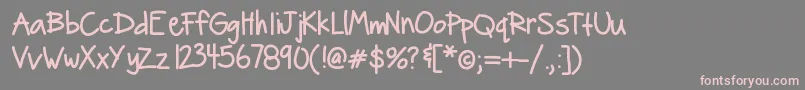 Helloboomerang Font – Pink Fonts on Gray Background