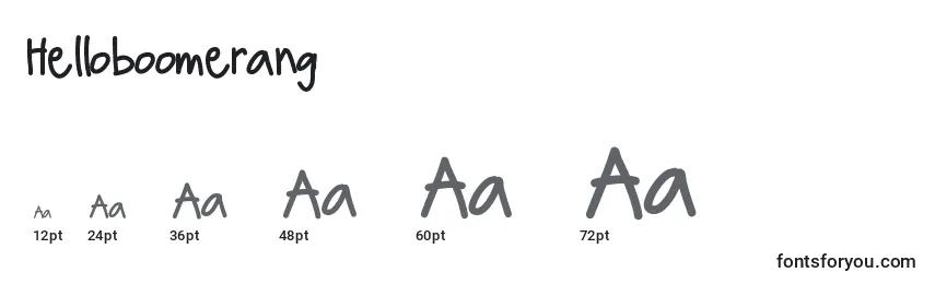 Размеры шрифта Helloboomerang
