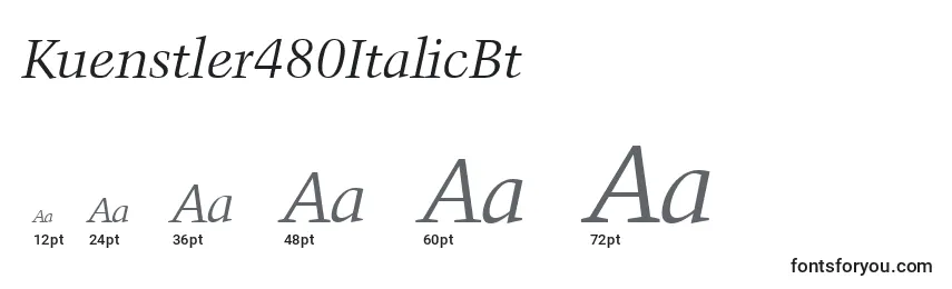 Kuenstler480ItalicBt Font Sizes