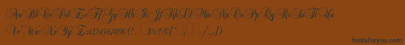Weitere Informationen zur Balmoralplain-Schriftart Balmoralplain-Schriftart – Schwarze Schriften auf braunem Hintergrund