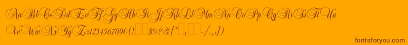 Balmoralplain Font – Brown Fonts on Orange Background