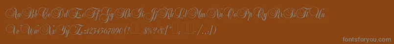 Шрифт Balmoralplain – серые шрифты на коричневом фоне