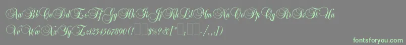 Balmoralplain Font – Green Fonts on Gray Background