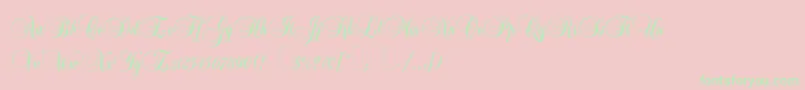 Balmoralplain Font – Green Fonts on Pink Background