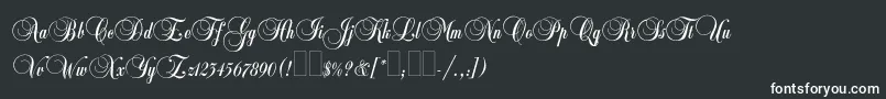 Balmoralplain-fontti – valkoiset fontit mustalla taustalla