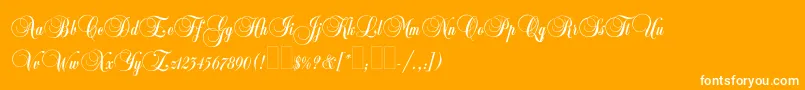 Fonte Balmoralplain – fontes brancas em um fundo laranja