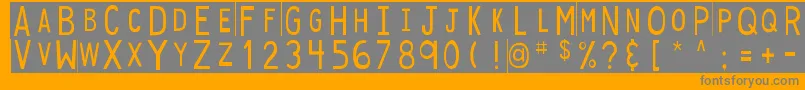 フォントDjbStickyTapeLabels – オレンジの背景に灰色の文字