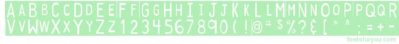 DjbStickyTapeLabels-Schriftart – Grüne Schriften