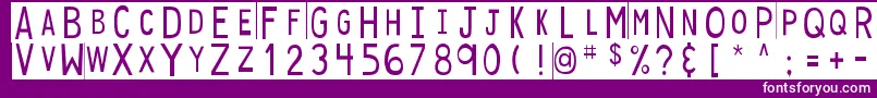 fuente DjbStickyTapeLabels – Fuentes Blancas Sobre Fondo Morado