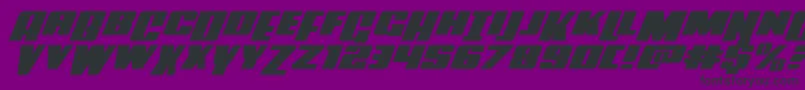 Powerlordxtraexpandital Font – Black Fonts on Purple Background