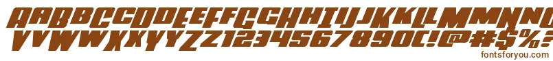 Шрифт Powerlordxtraexpandital – коричневые шрифты на белом фоне