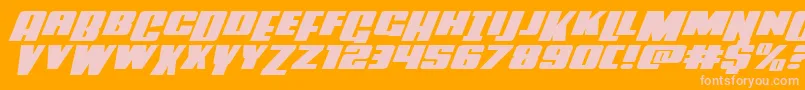 Powerlordxtraexpandital Font – Pink Fonts on Orange Background