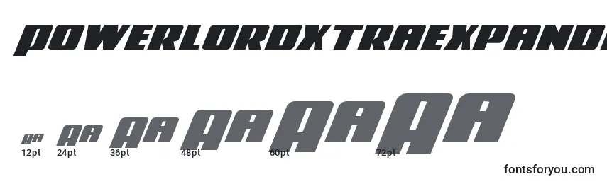 Powerlordxtraexpandital Font Sizes