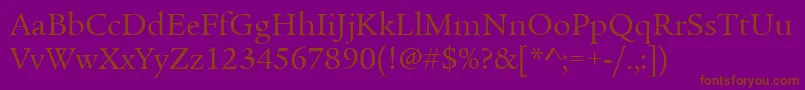 LegacySerifItcTtBook Font – Brown Fonts on Purple Background