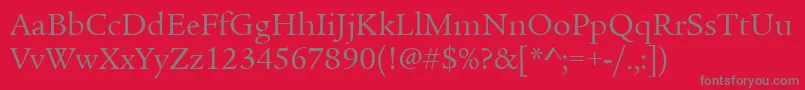 LegacySerifItcTtBook Font – Gray Fonts on Red Background