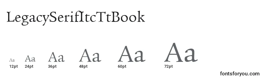 Размеры шрифта LegacySerifItcTtBook