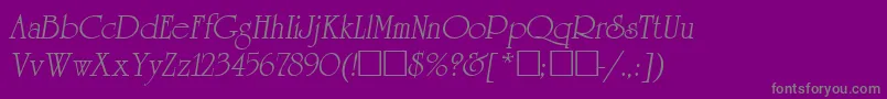 ReverenceLihgtItalic Font – Gray Fonts on Purple Background