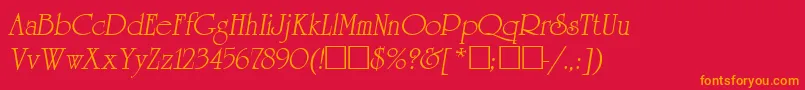 ReverenceLihgtItalic Font – Orange Fonts on Red Background