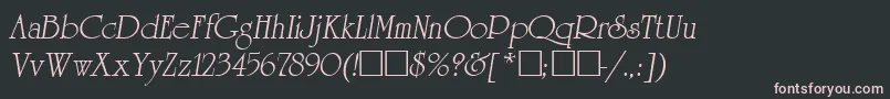 ReverenceLihgtItalic Font – Pink Fonts on Black Background