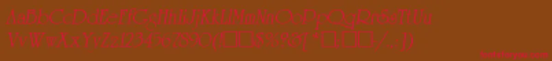 ReverenceLihgtItalic Font – Red Fonts on Brown Background