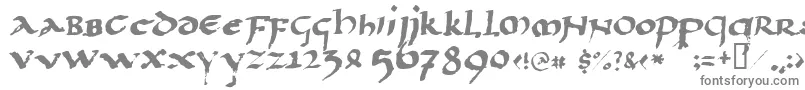 フォントLlpaladi2 – 白い背景に灰色の文字