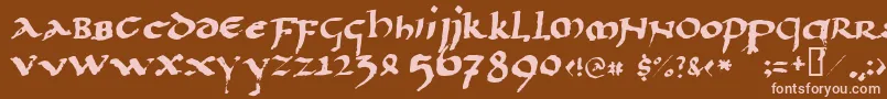 Шрифт Llpaladi2 – розовые шрифты на коричневом фоне