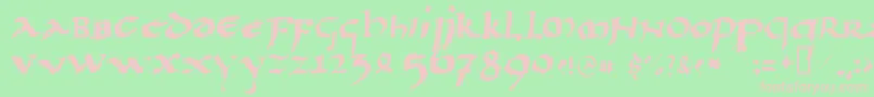 Llpaladi2 Font – Pink Fonts on Green Background