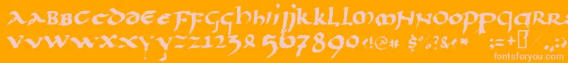 Шрифт Llpaladi2 – розовые шрифты на оранжевом фоне