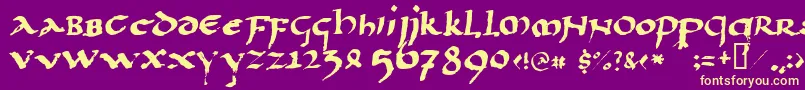 Llpaladi2 Font – Yellow Fonts on Purple Background