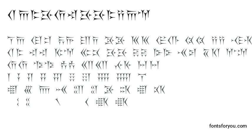 A fonte Kakoulookiam – alfabeto, números, caracteres especiais