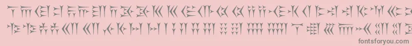 Kakoulookiam Font – Gray Fonts on Pink Background