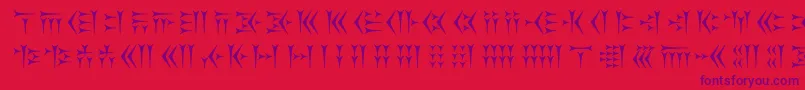 Kakoulookiam Font – Purple Fonts on Red Background