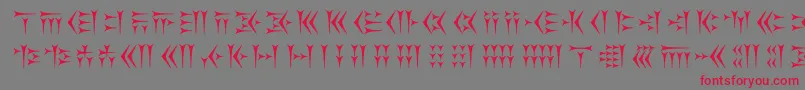 Kakoulookiam Font – Red Fonts on Gray Background