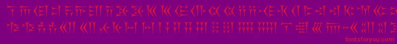 Kakoulookiam Font – Red Fonts on Purple Background