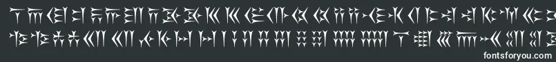 Шрифт Kakoulookiam – белые шрифты на чёрном фоне