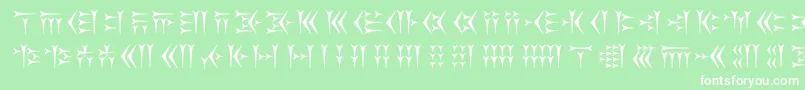 Kakoulookiam Font – White Fonts on Green Background